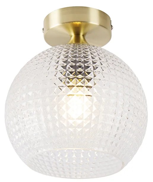 LED Candeeiro de Teto Inteligente Art Déco Latão c/ Wifi A60 - Sphere Art Deco