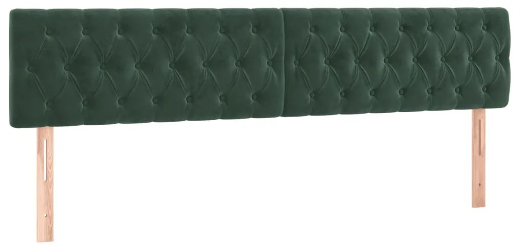 Cama boxspring com colchão 120x190 cm veludo verde-escuro