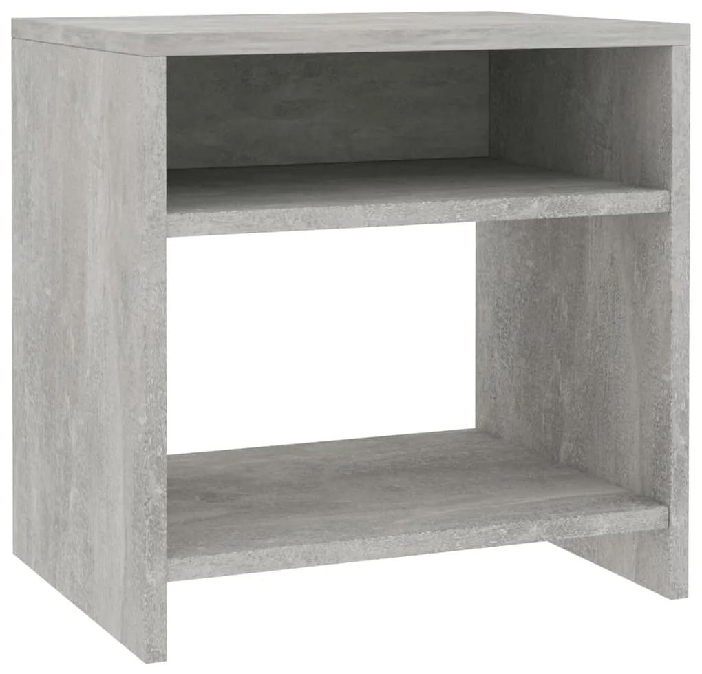 Mesa-de-cabeceira 40x30x40 cm aglomerado cinzento cimento