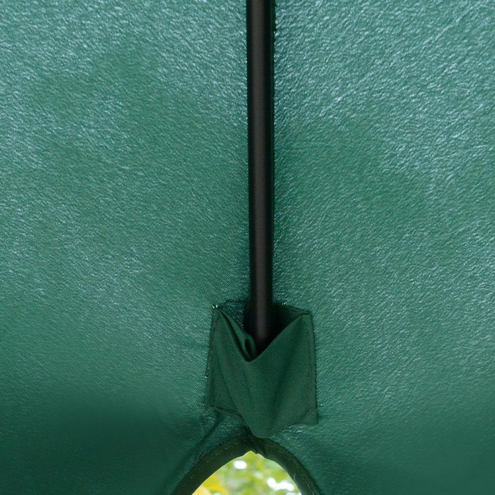 Chapéu de Sol de Jardim Ø266x250 cm Proteção UV50+ Chapéu de Sol de Al