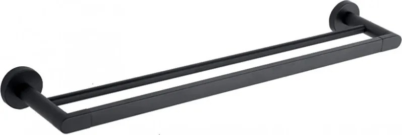 Mexen Tiber cabide duplo para toalha, preto - 7050525-70
