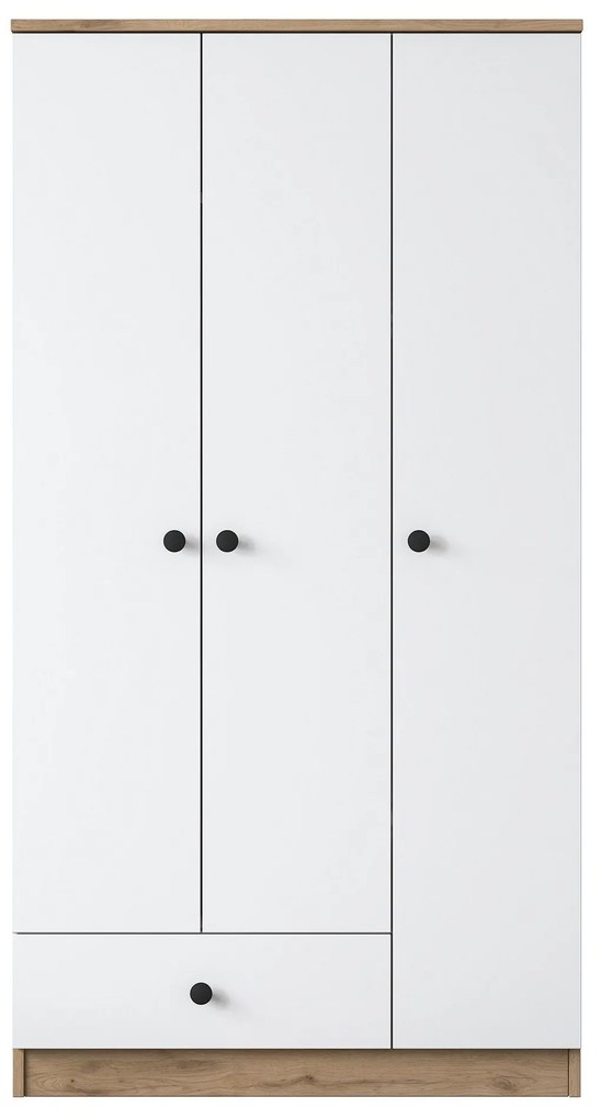Roupeiro BA117 – Nogueira Branca – 90x170x42,5 cm