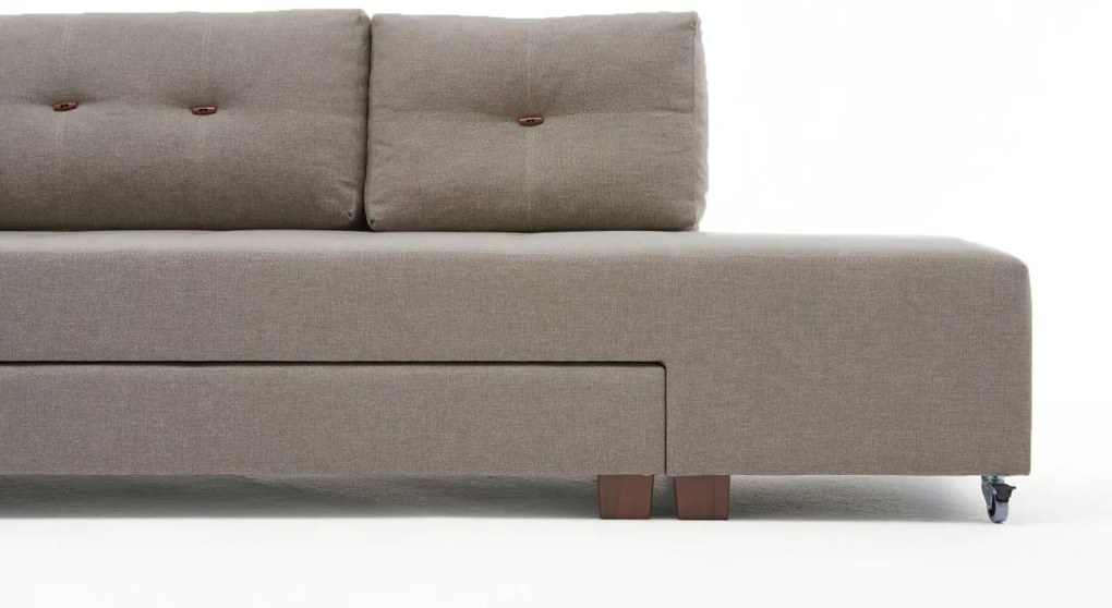 Sofá-Cama de Canto Manama – Creme – 280 x 85 x 206 cm