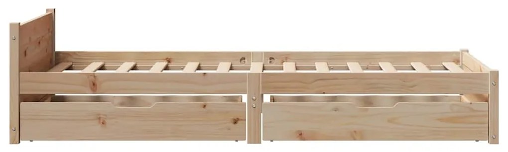 Cama sem colchão 75x190 cm madeira de pinho maciça