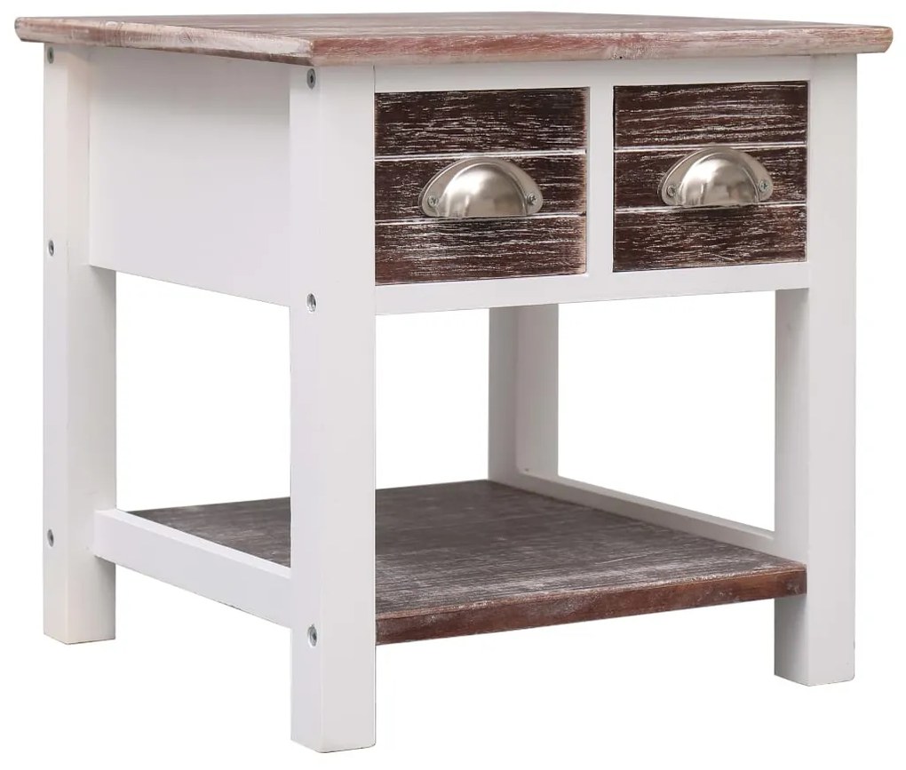 vidaXL Mesa de apoio 40x40x40 cm madeira de paulownia castanho