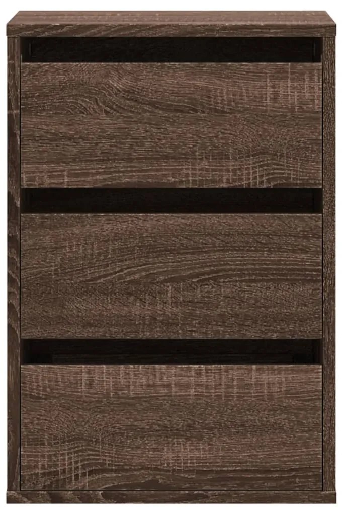 Cómoda com 3 Gavetas - 40x41x58 cm - derivados de madeira - carvalho c