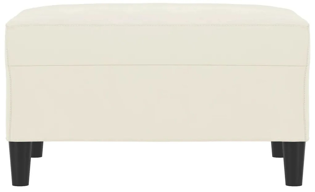 Apoio de pés 70x55x41 cm veludo cor creme