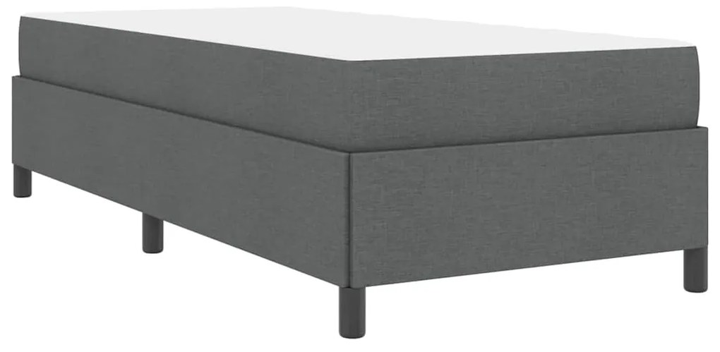 Cama Box Cinza escuro, Preto 90 x 190 cm