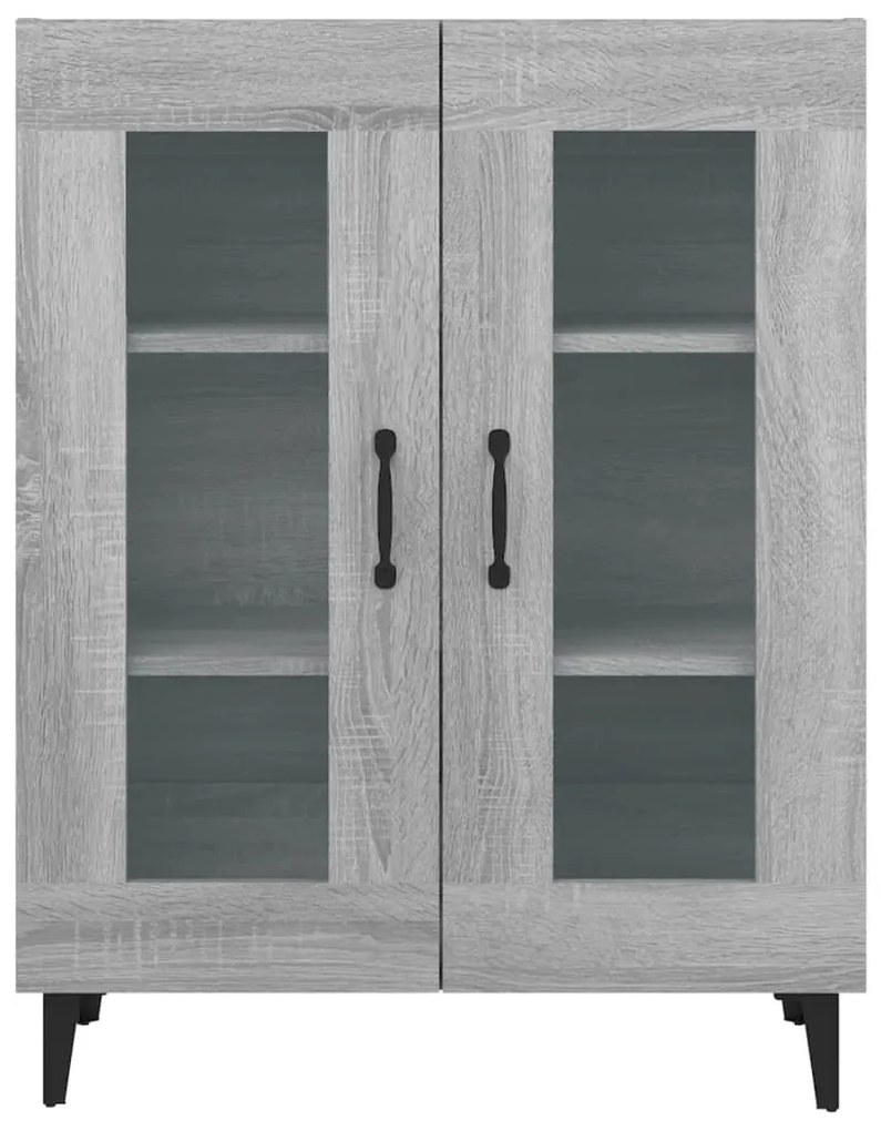 Aparador 69,5x34x90 cm derivados de madeira cinzento sonoma