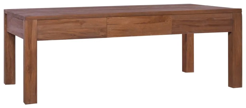 vidaXL Mesa de centro 110x60x40 cm madeira de teca maciça