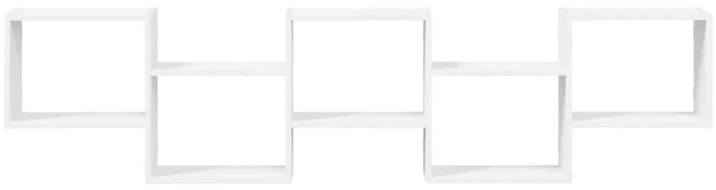 Estante parede cúbica 5 compartimentos derivados madeira branco