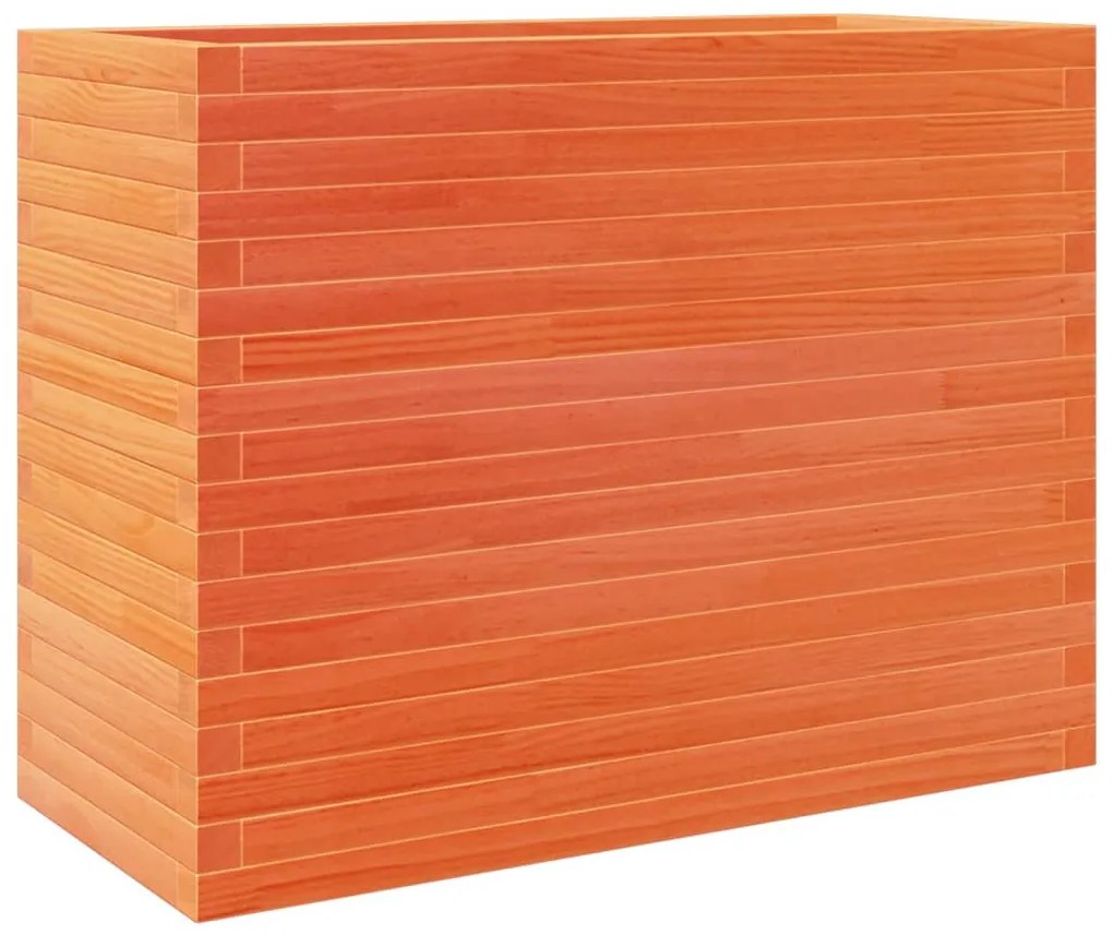 Vaso/floreira de jardim 90x40x68,5cm pinho maciço castanho mel