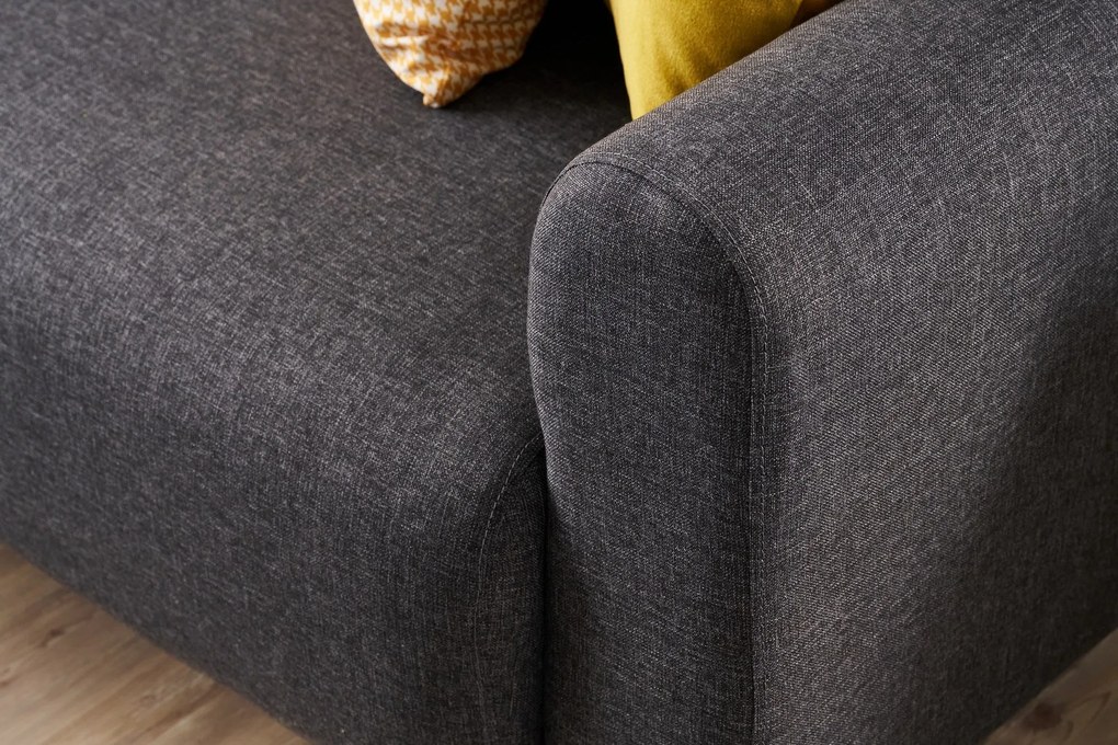 Conjunto de Sofás Noya – Antracite – Sofá de 3 Lugares: 220x87x70 cm,