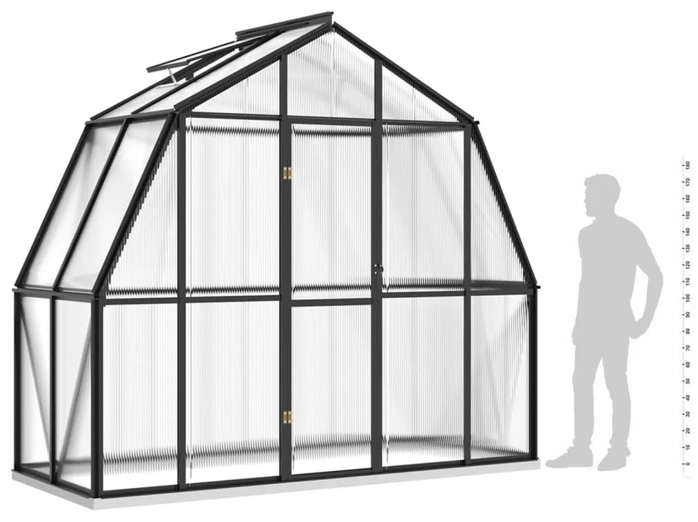 Estufa GreenHouse com Base - 3,3 m² - Estrutura em Aluminio e Aço