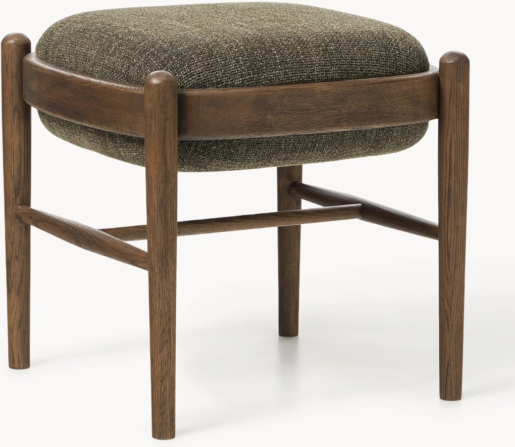 Banco estofado em madeira de carvalho Imara