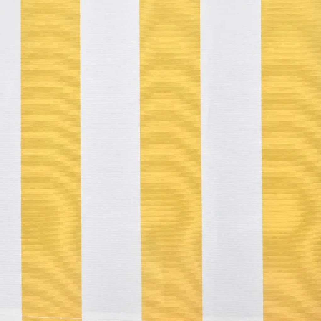 Toldo dobrável motorizado 400 cm amarelo/branco