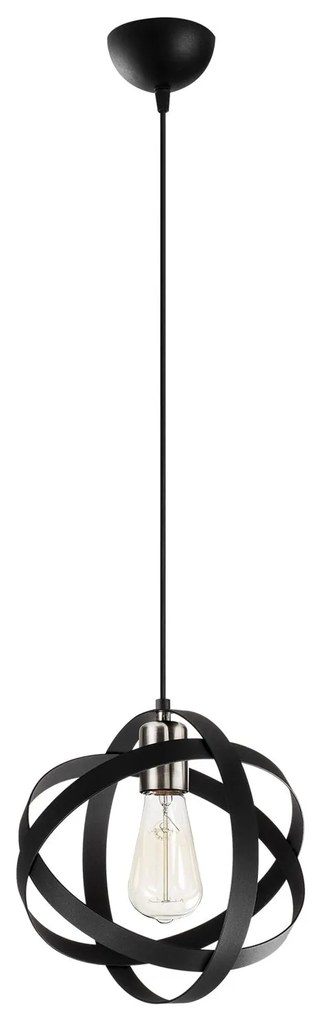 Candeeiro de Teto Gezegen – Preto Níquel – 25 cm de Diâmetro