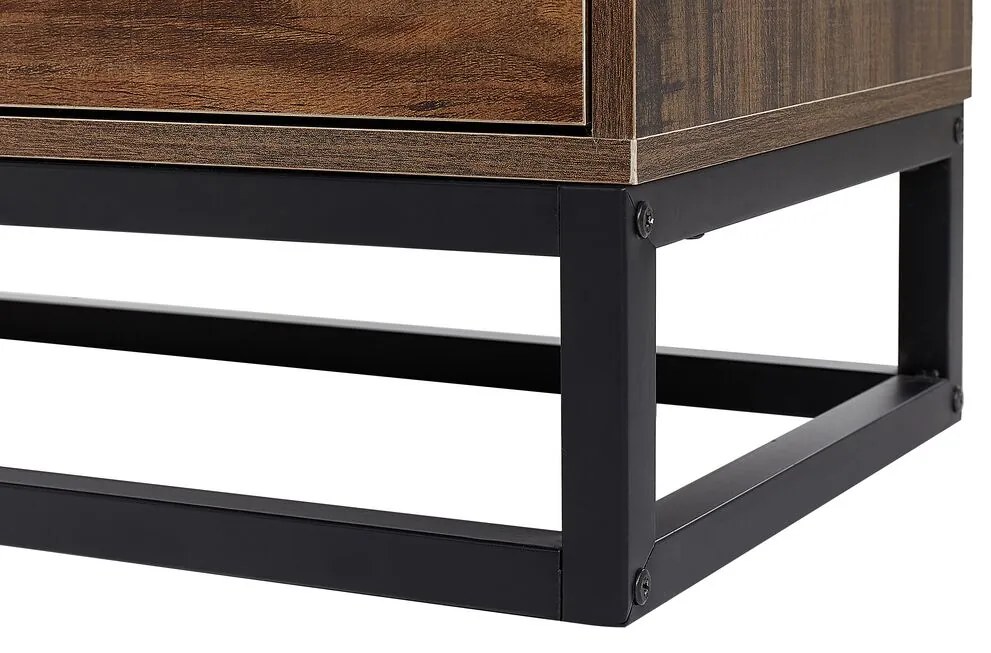 Cómoda com 6 gavetas cor de madeira escura DELTA Beliani