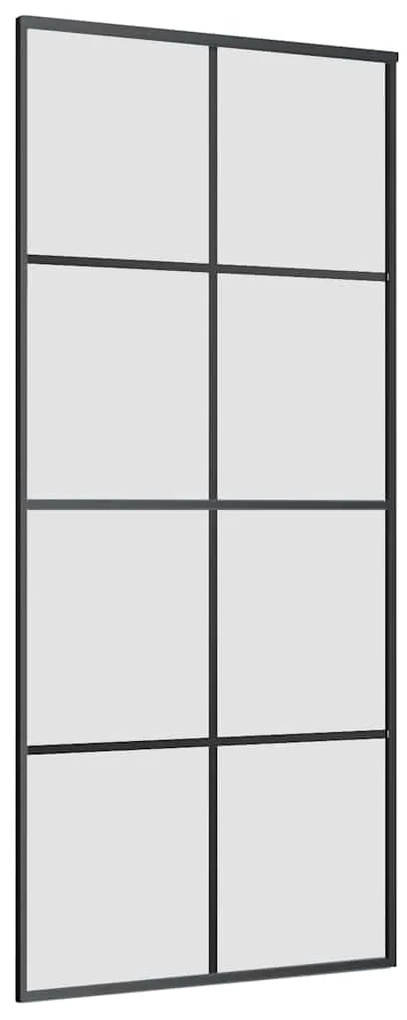 Porta deslizante c/ conj. ferragens 90x205cm vidro ESG preto