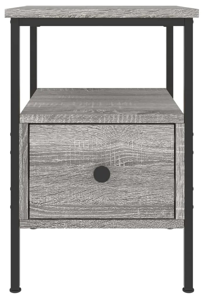 Mesas de cabeceira 2pcs derivados de madeira sonoma cinza