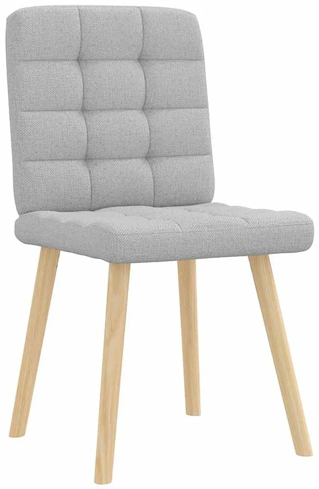 Cadeiras de jantar 2 pcs tecido cinza nuvem