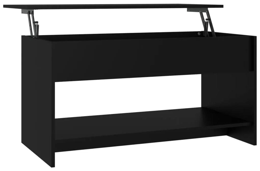Mesa de centro 102x50x52,5 cm madeira processada preto