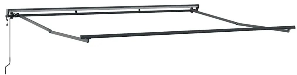 Toldo Retrátil Manual Amarelo e Laranja 400x300 cm Poliéster