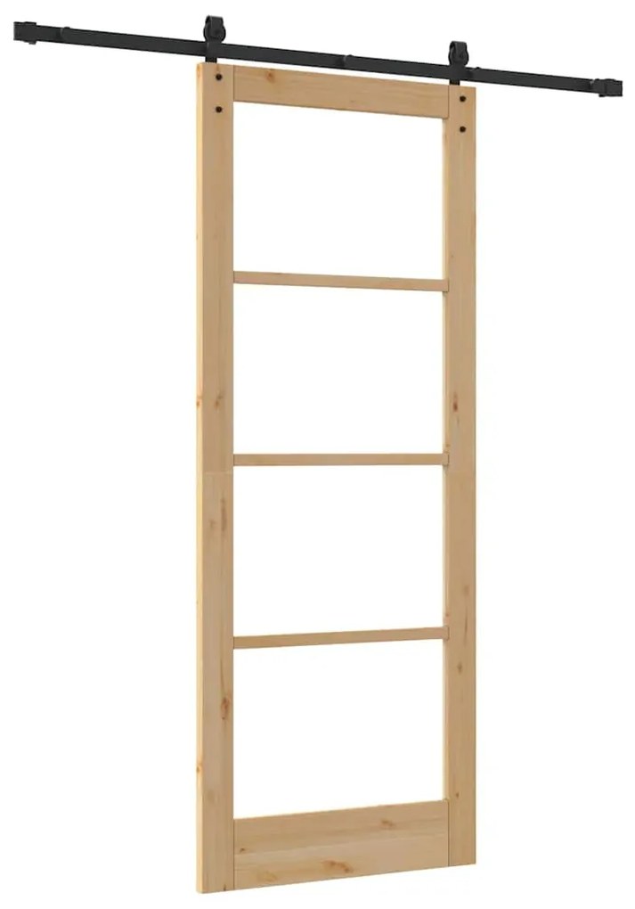 Porta Deslizante com Conjunto de Ferragens 'ORKDAL'Madeira Sólida &amp; Vi