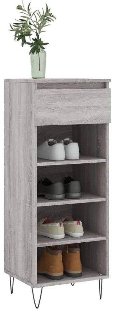 Sapateira 40x36x105 cm derivados de madeira cinzento sonoma