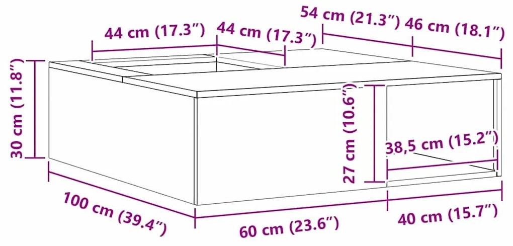 Fogueira vidaXL com armazenamento de toras Preto 100x100x30 cm Aço