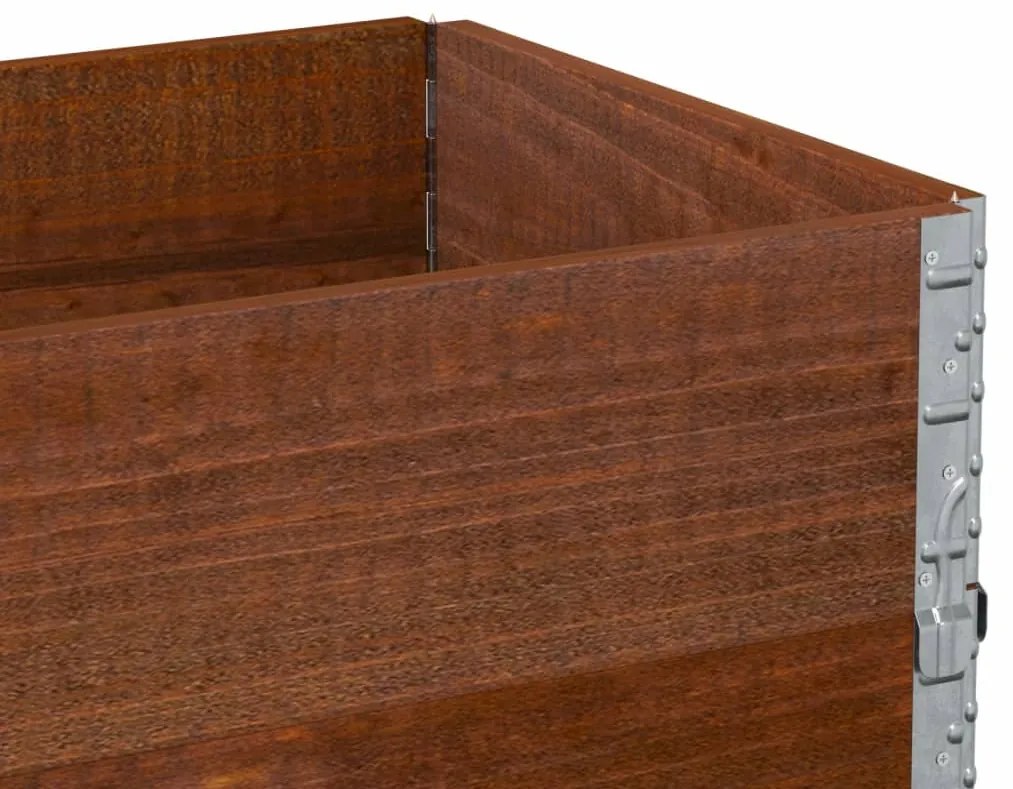 Colares p/ paletes 2 pcs 100x50cm madeira pinho maciça castanho
