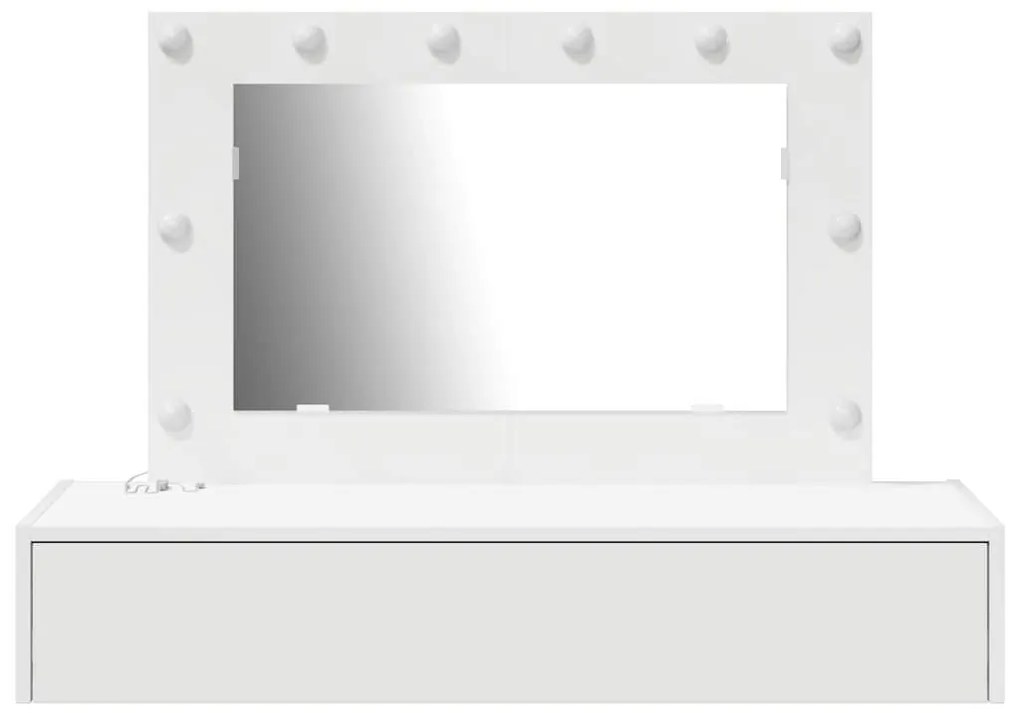 Mesa de Maquilhagem Suspensa com Luzes LED Brancas