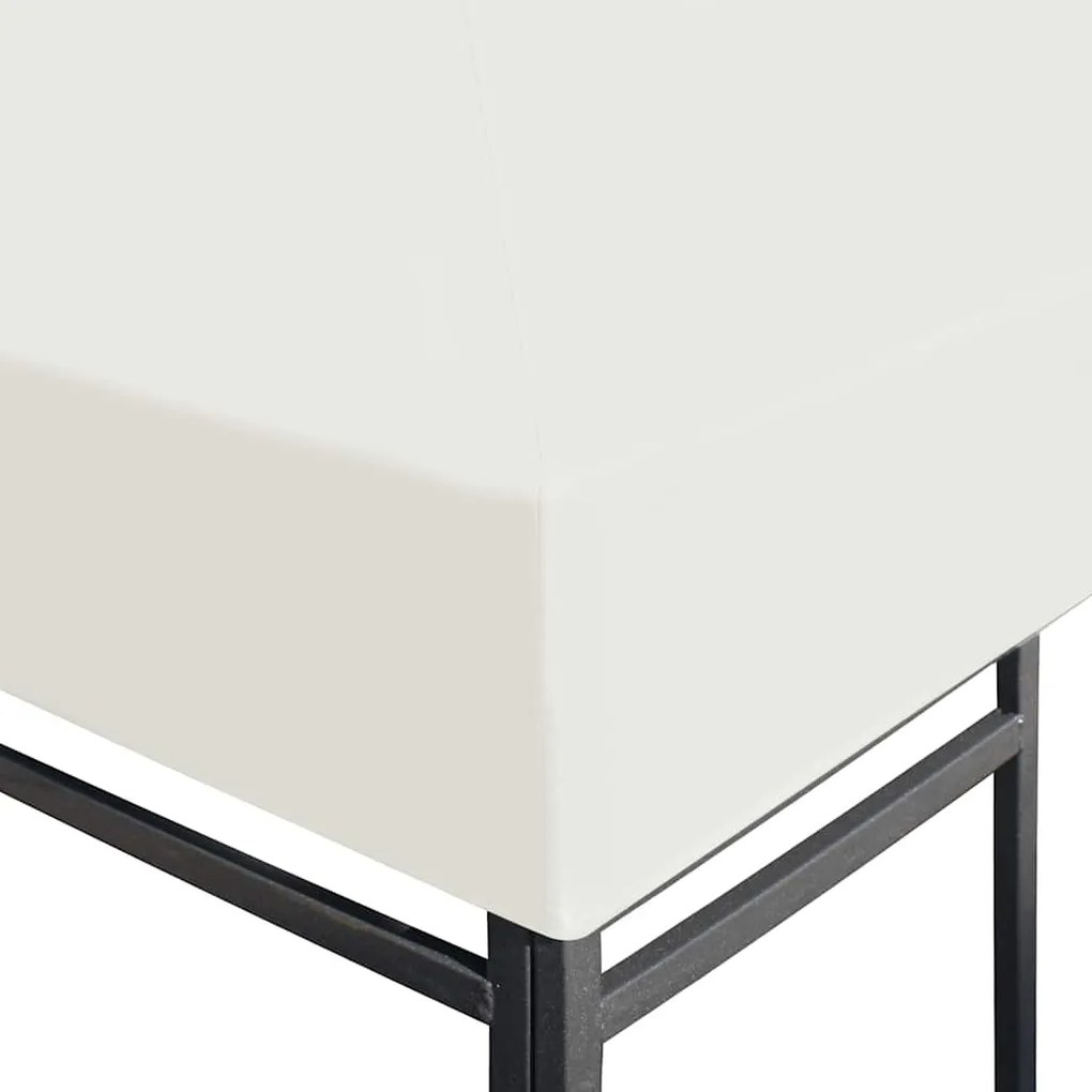 Cobertura de gazebo 310 g/m² 4x3 m branco nata