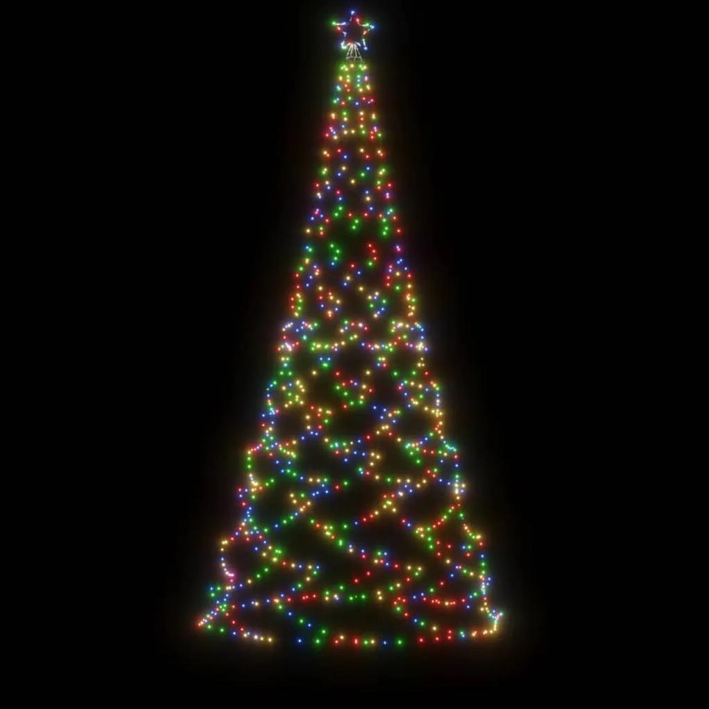 Árvore de Natal c/ poste metal 500 luzes LED 3 m colorido