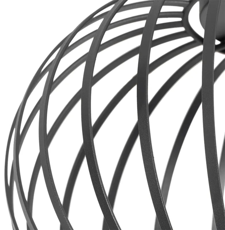 Candeeiro de teto design preto 30 cm - Johanna