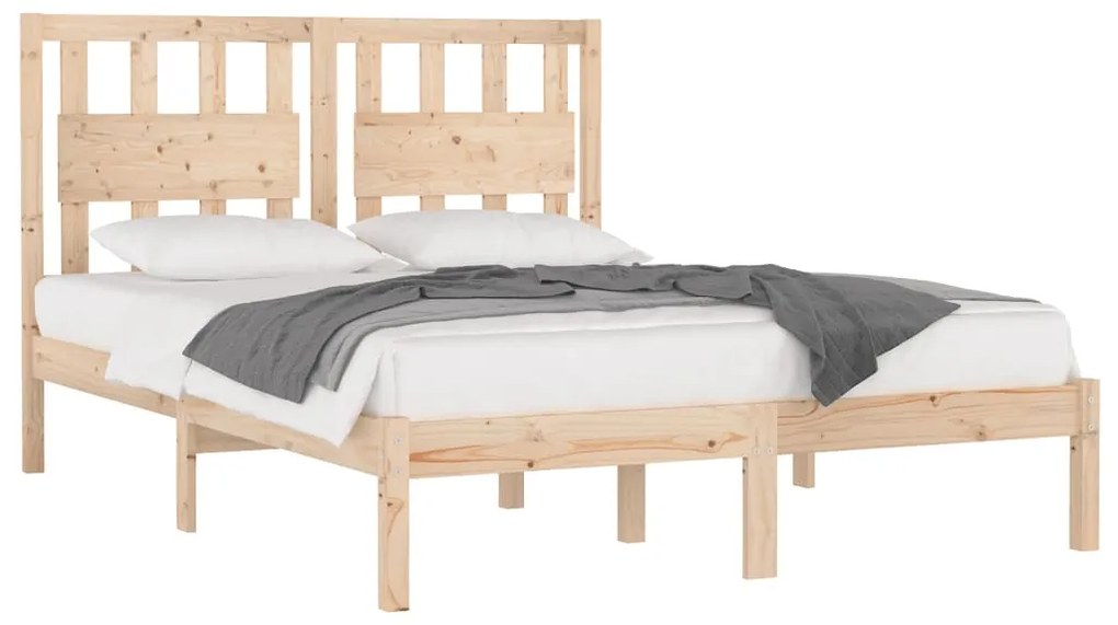 Estrutura de cama 160x200 cm pinho maciço