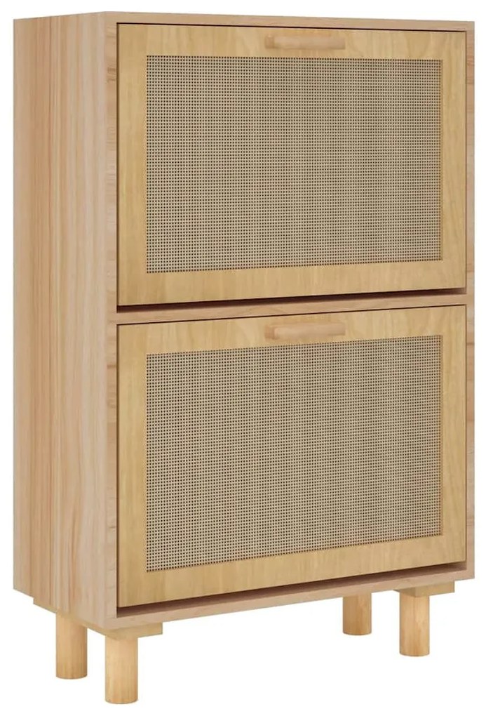 Sapateira 52x25x80cm derivados de madeira/vime natural castanho