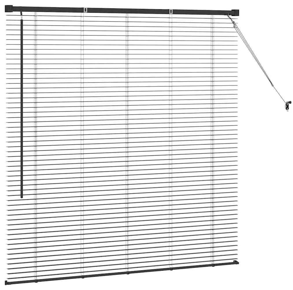 Persiana de Janela com cortinas Outros Manual Preto 80 x 130 cm Alumín