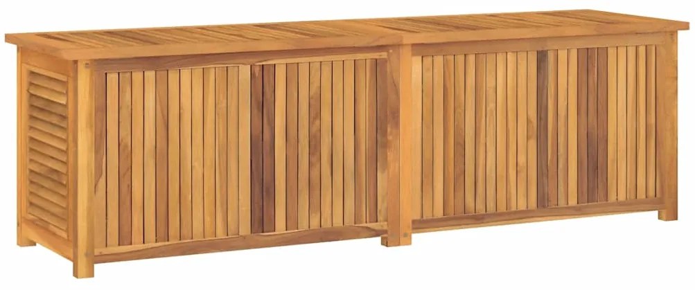 Caixa de arrumação para jardim com saco 175x50x55cm teca maciça
