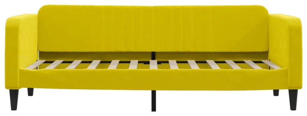 Sofá-cama 80x200 cm veludo amarelo