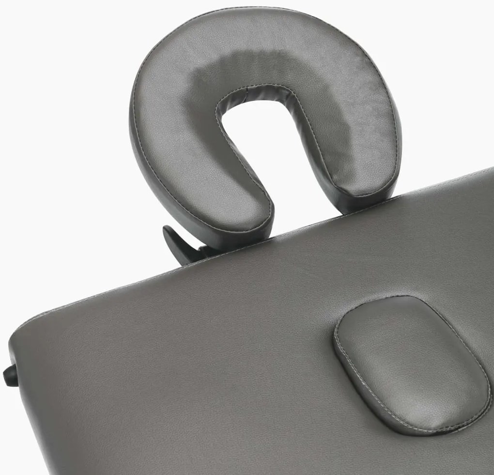 Mesa massagens c/ 2 zonas estrutura madeira 186x68 cm antracite