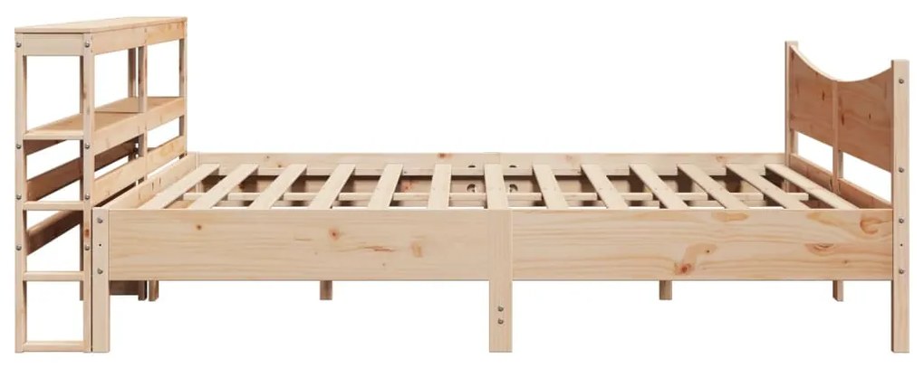 Estrutura de cama com cabeceira 180x200 cm pinho maciço