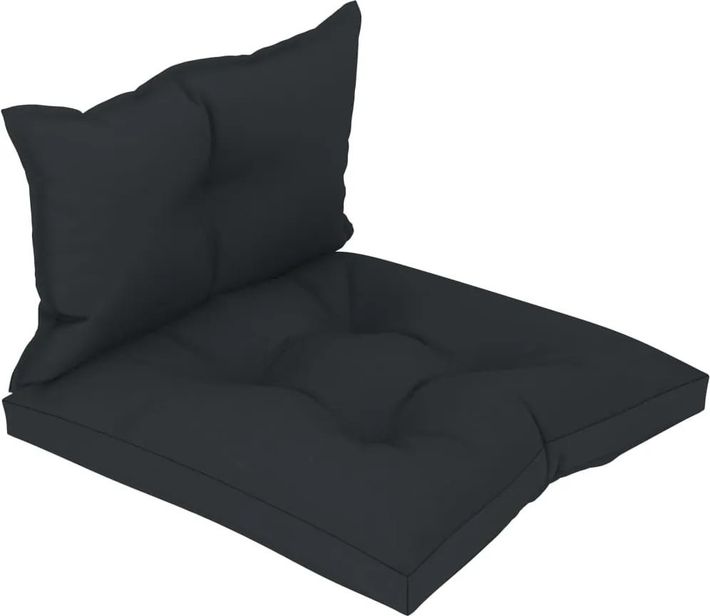 Almofadões para sofás de paletes 2 pcs tecido antracite