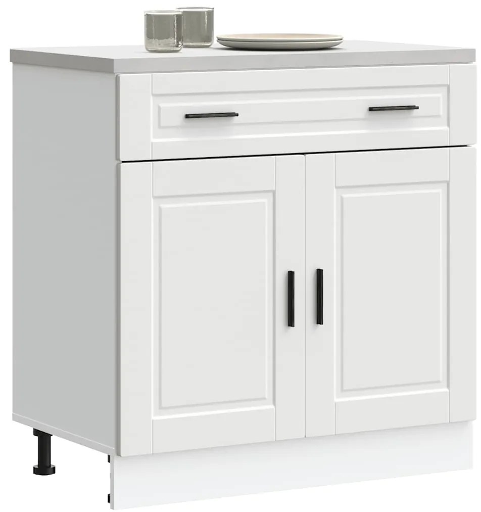 Armário base de cozinha Porto derivados de madeira branco