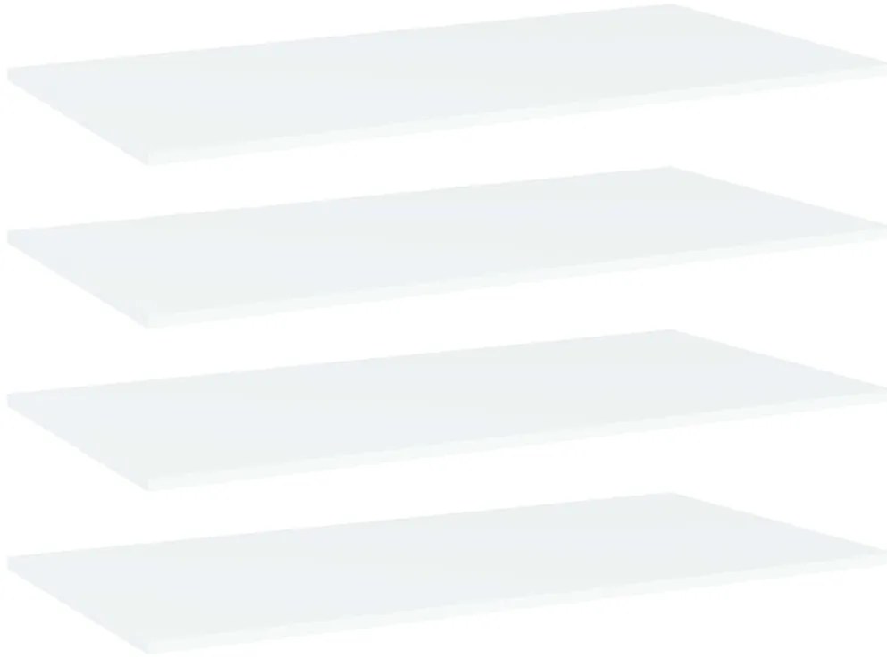 Prateleiras para estante 4 pcs 80x20x1,5cm contraplacado branco
