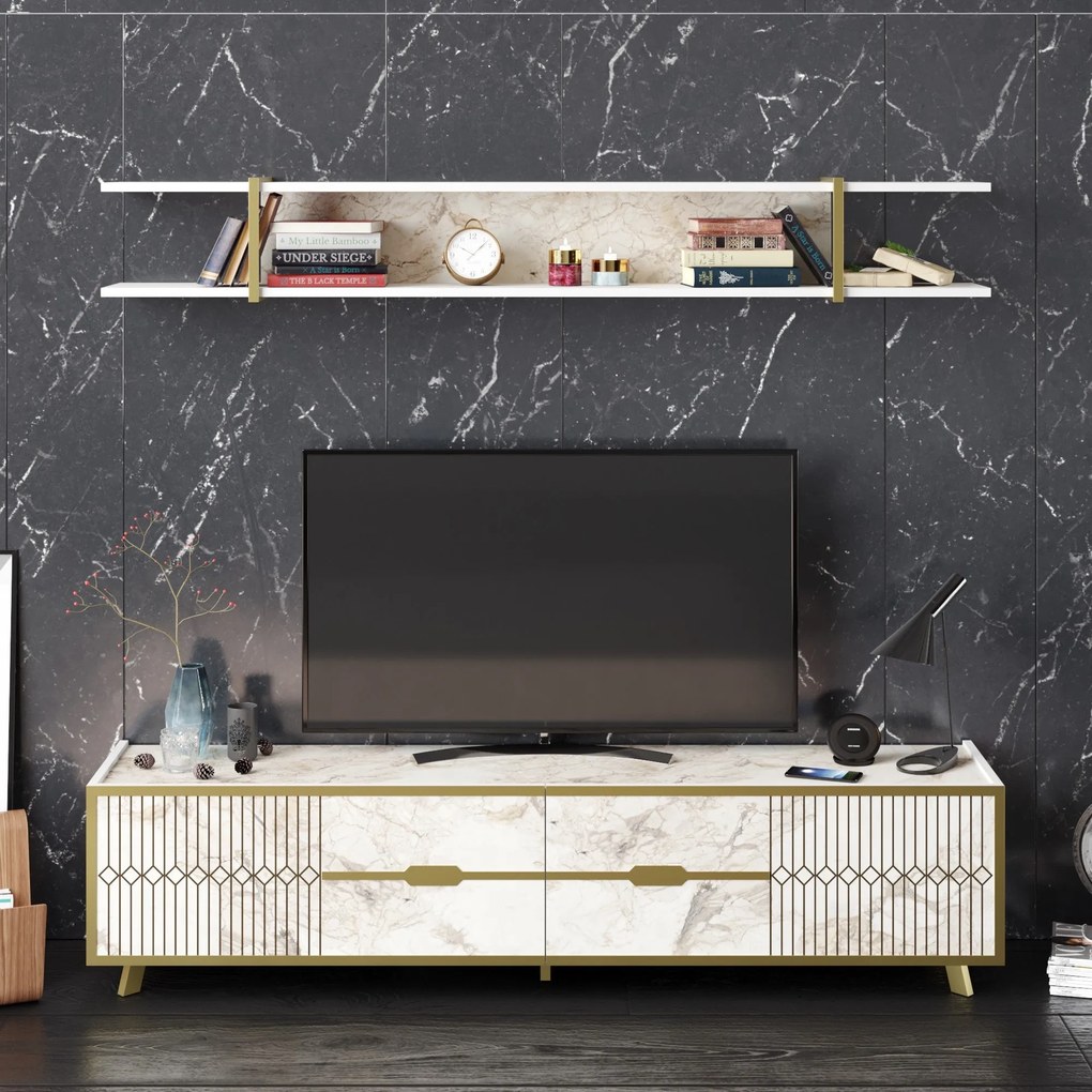 Unidade TV Frida – Branco – 180x43x37 cm