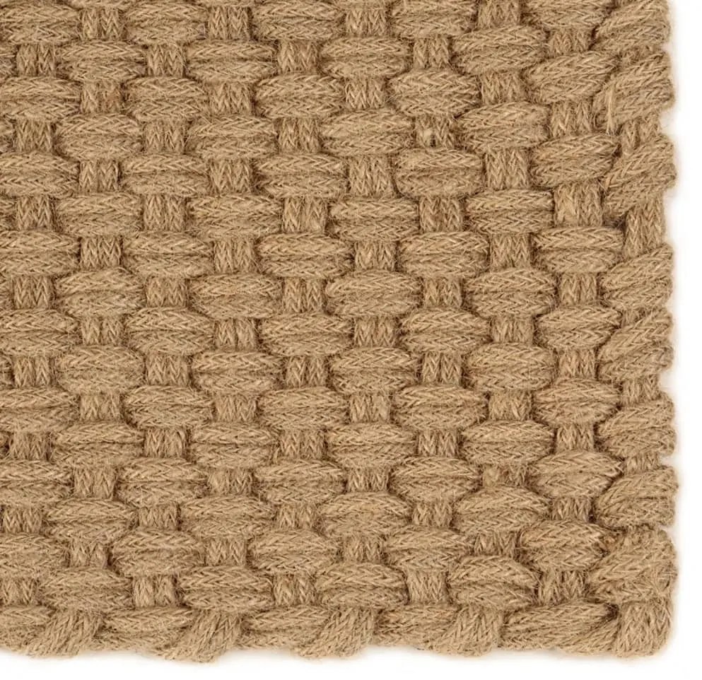 Tapete retangular natural 160x230 cm juta