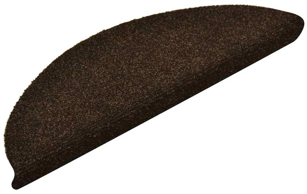 Tapetes de escada adesivos 30 pcs 56x17x3 cm castanho-escuro