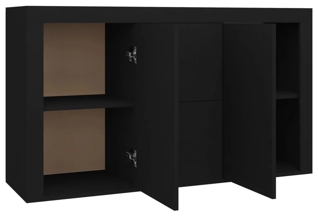 Aparador Hawai de 120 cm - Preto - Design Moderno