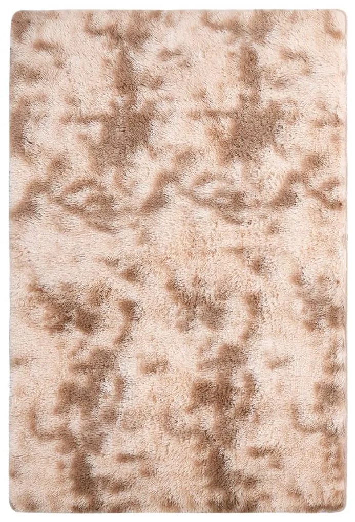 vidaXL Tapete shaggy 200x140 cm cor creme